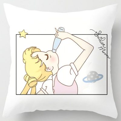 Sailor Moon Drink Water Throw Pillow