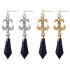 1PC Sailor Moon Black Lady Evil Black Crystal Earrings Gothic Dangle Earrings for Women Jewelry Accessories 1 - Sailor Moon Merch