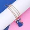 2022 Design New Cartoon Sailor Moon Blue Cat Necklace Cute Fashion Enamel Pendant for Woman Girl 3 - Sailor Moon Merch