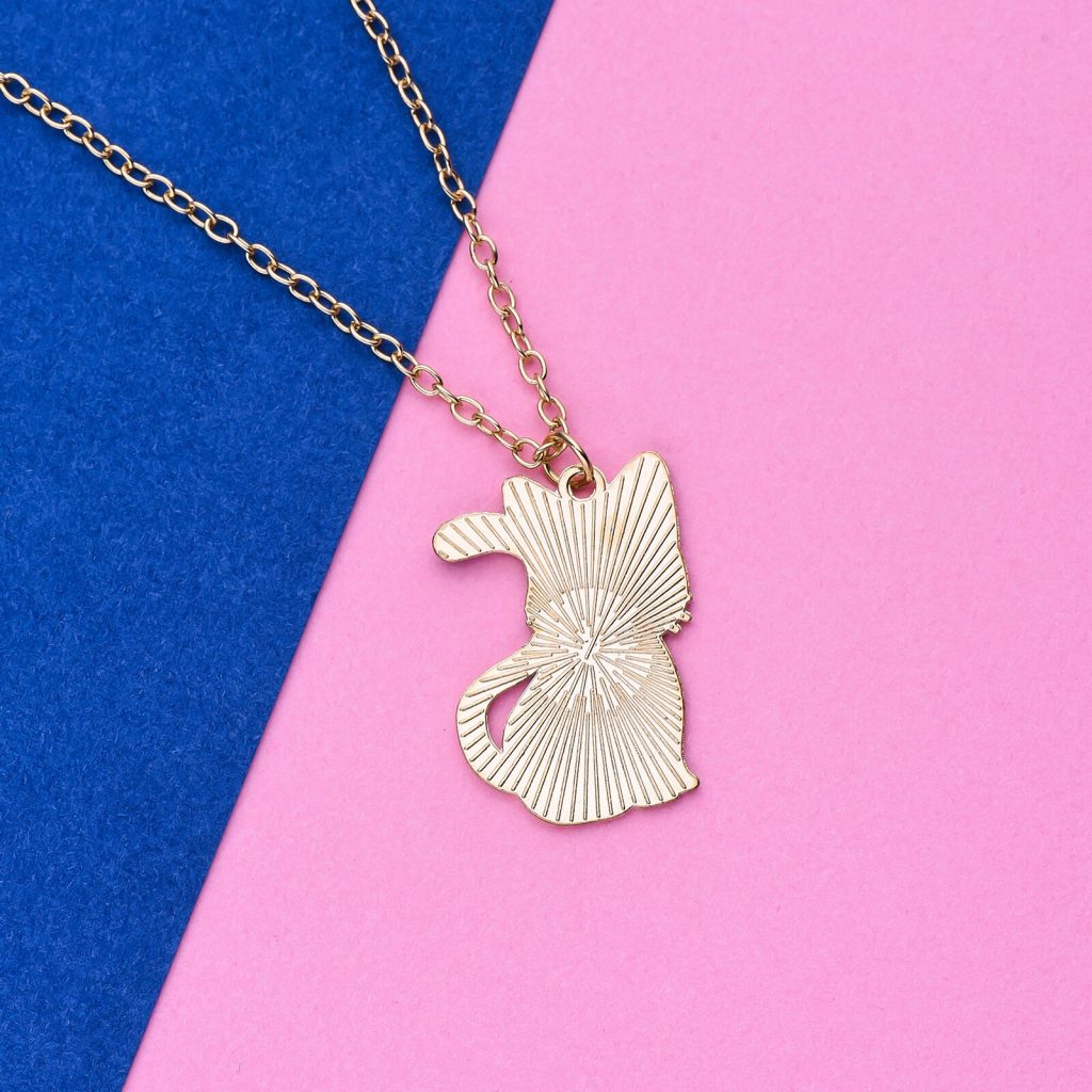 2022 Design New Cartoon Sailor Moon Blue Cat Necklace Cute Fashion Enamel Pendant for Woman Girl 4 - Sailor Moon Merch