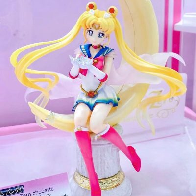 20cm Sailor Moon Figures Anime Tsukino Usagi Pvc Model Moon Hare Zero Cartoon Action Figurines Toy - Sailor Moon Merch