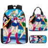 3D Printing Three piece Sailor Moon Anime Peripheral Backpack Primary and Secondary School School Bag Lunch 2 - Sailor Moon Merch