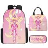 3D Printing Three piece Sailor Moon Anime Peripheral Backpack Primary and Secondary School School Bag Lunch 5 - Sailor Moon Merch