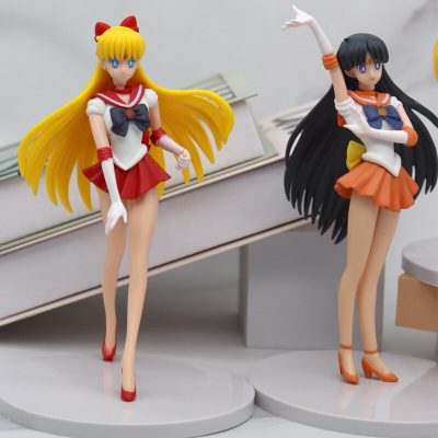 Anime Sailor Moon 17cm Tsukino Usagi Figure Model Ornaments Doll Beautiful Girl Warrior Mizuno Ami Figura 1 - Sailor Moon Merch