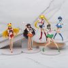 Anime Sailor Moon 17cm Tsukino Usagi Figure Model Ornaments Doll Beautiful Girl Warrior Mizuno Ami Figura - Sailor Moon Merch