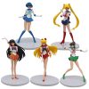Anime Sailor Moon 17cm Tsukino Usagi Figure Model Ornaments Doll Beautiful Girl Warrior Mizuno Ami Figura 3 - Sailor Moon Merch