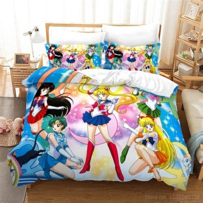 Anime Sailor Moon 3d Bedding Set Queen King Size Beautiful Girls Duvet Cover Set Comforter Cover 6.jpg 640x640 6 - Sailor Moon Merch