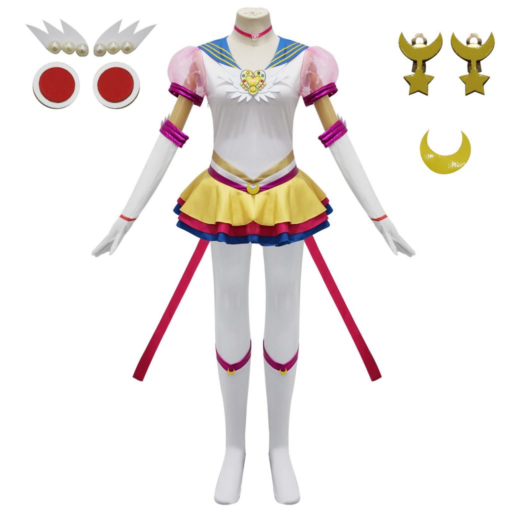 Anime Sailor Moon Cosplay Costume Wig Tsukino Usagi Uniform Dress Yellow Wig Halloween Carnivl Party Outfits 2 - Sailor Moon Merch