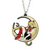 Anime Sailor Moon Pendant Necklace Classic Cute Women Girls Charm Cartoon Jewelry Gift for Fans Birthday - Sailor Moon Merch