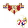 Anime Sailor Tsukino Usagi Moon Red Bow Transformer Ring Women Girls Ring Costume Cosplay Accessories Metal 1 - Sailor Moon Merch