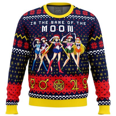 In the Name of the Moon Sailor Moon men sweatshirt FRONT mockup 1 - Sailor Moon Merch