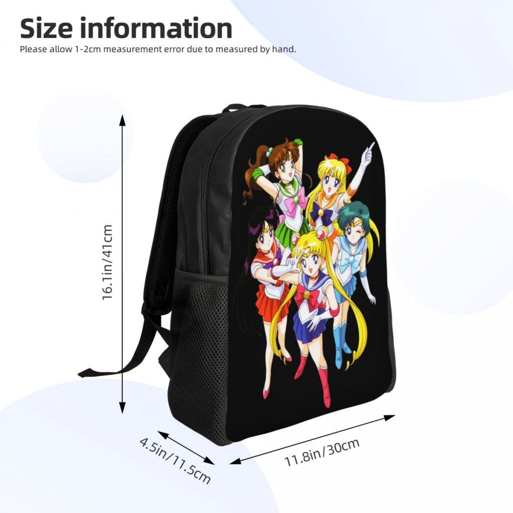 Japanese Shojo Manga Sailor Travel Backpack Women Men School Computer Bookbag Anime Moon Girl College Student 3 - Sailor Moon Merch