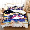 Sailor Girl Moon S4756 Anime Bedding Set Cartoon Duvet Cover Pillowcase Three Piece Suit Bedroom Household - Sailor Moon Merch