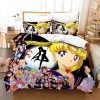 Sailor Girl Moon S4756 Anime Bedding Set Cartoon Duvet Cover Pillowcase Three Piece Suit Bedroom Household 4 - Sailor Moon Merch