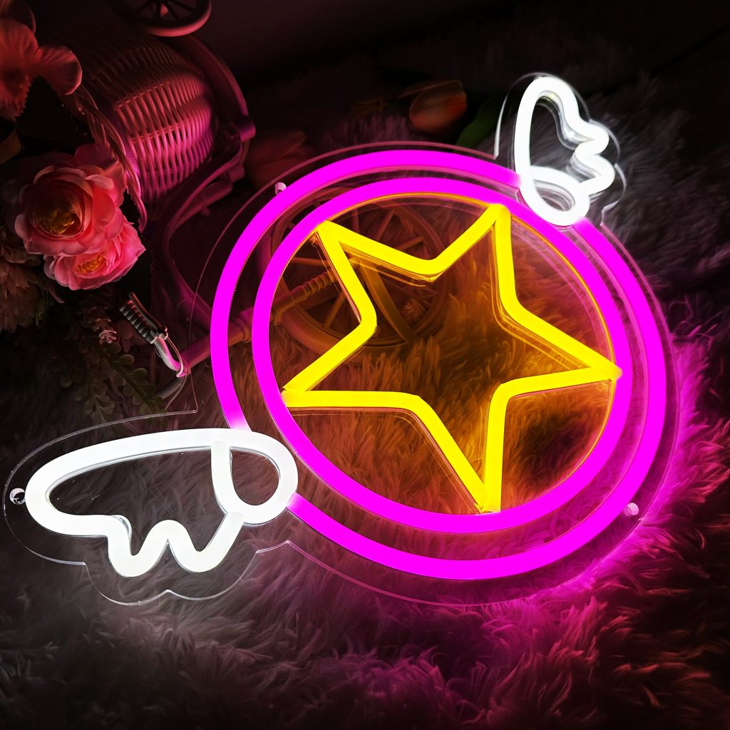 Sailor Moon Anime Neon Sign Magic Stick Anime Kawaii Hanging Led Light Home Bedroom Birthday Party 1 - Sailor Moon Merch