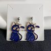 Sailor Moon Cat Earrings Luna and Artemis Anime Inspired Enamel Drop Earrings Kawaii Animal Jewelry for 3 - Sailor Moon Merch