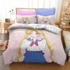 Sailor Moon Girls Bedding Set Kids Quilt Cover Cartoon 3D Printed Children Bedroom Single Doule King 4 - Sailor Moon Merch