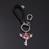 Sailor Moon Keychain Heart Moon Bow Pendant Key Chains Leather Rope Car Key Ring Chaveiro Women 3 - Sailor Moon Merch