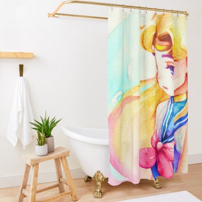 Sailor Moon Watercolor Shower Curtain Official Sailor Moon Merch