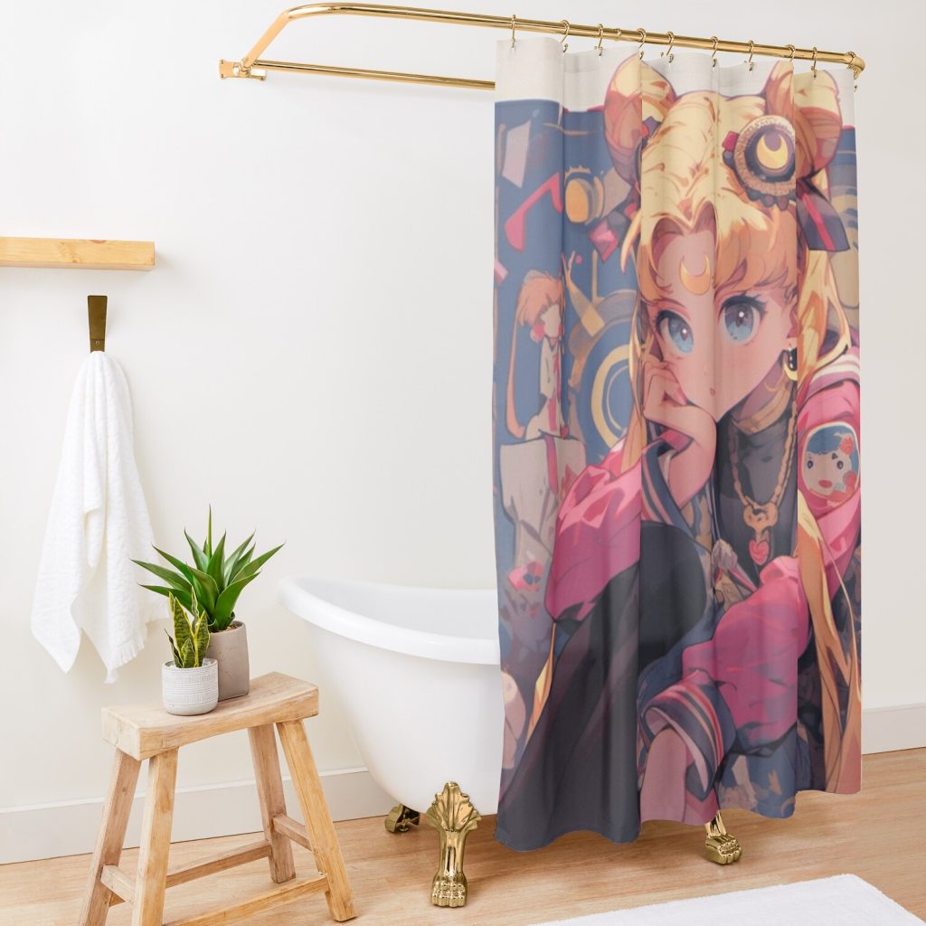 Sailor Moon Portrait Shower Curtain Official Sailor Moon Merch