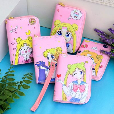 Anime Sailor Moon Purse Coin Pouch Clutch Bag Kids Purses Cute Wallet Key Ring Card Holder 1 - Sailor Moon Merch
