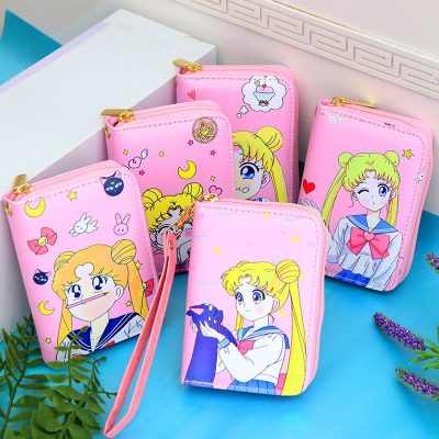 Anime Sailor Moon Purse Coin Pouch Clutch Bag Kids Purses Cute Wallet Key Ring Card Holder - Sailor Moon Merch