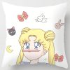 Sailor Moon Pillowcase Cute Cartoon Anime Character Cushioncover Cotton Figure Print Pillow Cover Kids Room Decoration 27 - Sailor Moon Merch