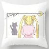 Sailor Moon Pillowcase Cute Cartoon Anime Character Cushioncover Cotton Figure Print Pillow Cover Kids Room Decoration 33 - Sailor Moon Merch