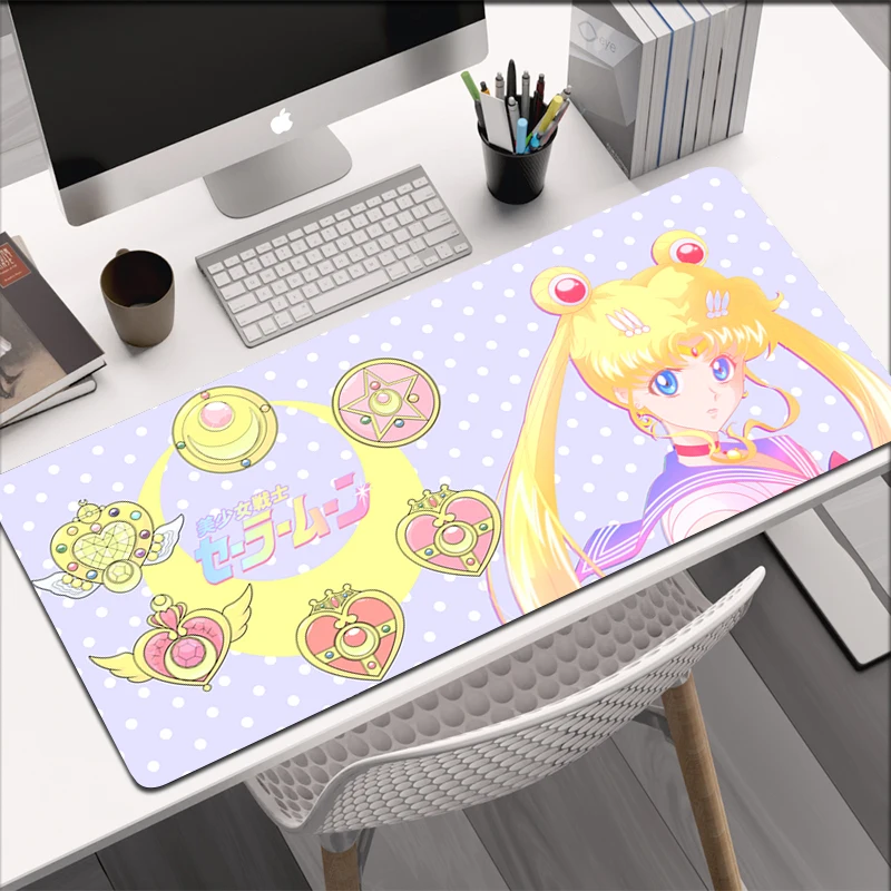 Anime Kawaii Sailor Moon Mouse Pad Keyboard Mausepad Cute Desk Mat Pc Gamer Large Gaming Accessories 11 - Sailor Moon Merch