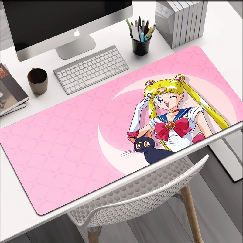 Anime Kawaii Sailor Moon Mouse Pad Keyboard Mausepad Cute Desk Mat Pc Gamer Large Gaming Accessories 17 - Sailor Moon Merch