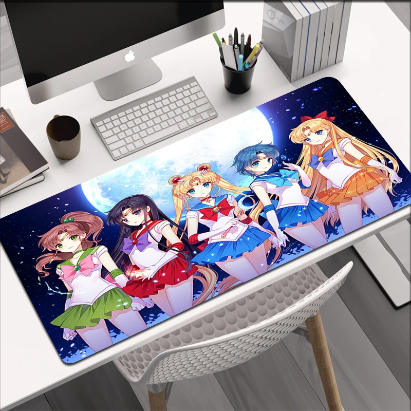 Anime Kawaii Sailor Moon Mouse Pad Keyboard Mausepad Cute Desk Mat Pc Gamer Large Gaming Accessories 4 - Sailor Moon Merch