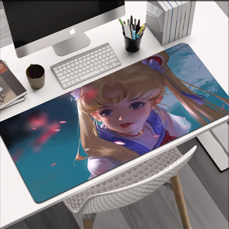 Anime Kawaii Sailor Moon Mouse Pad Keyboard Mausepad Cute Desk Mat Pc Gamer Large Gaming Accessories 8 - Sailor Moon Merch