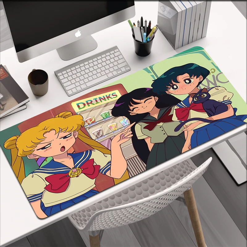 Anime Kawaii Sailor Moon Mouse Pad Keyboard Mausepad Cute Desk Mat Pc Gamer Large Gaming Accessories - Sailor Moon Merch