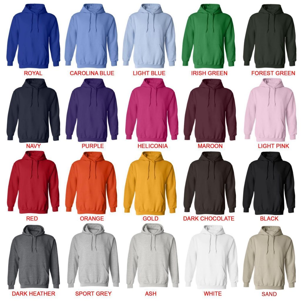 hoodie color chart - Sailor Moon Merch